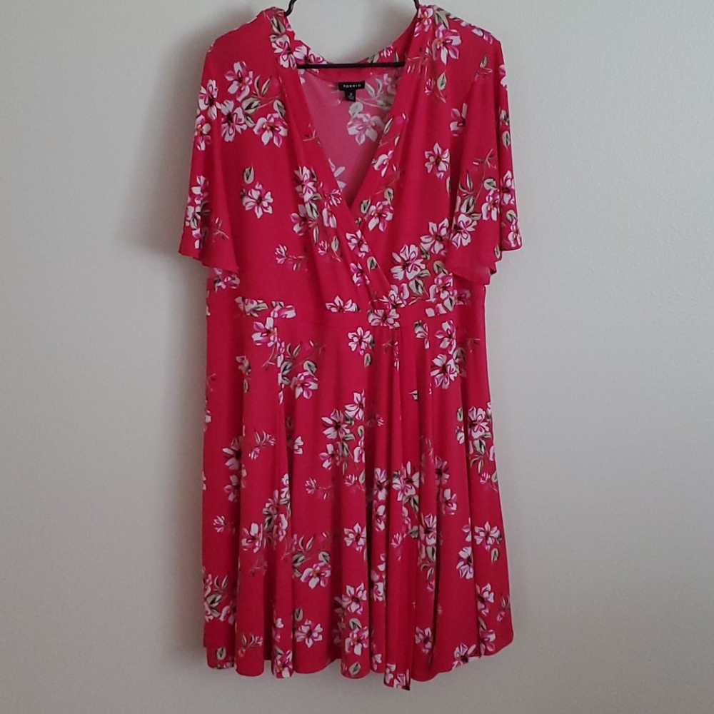 Torrid flowered wrap dress